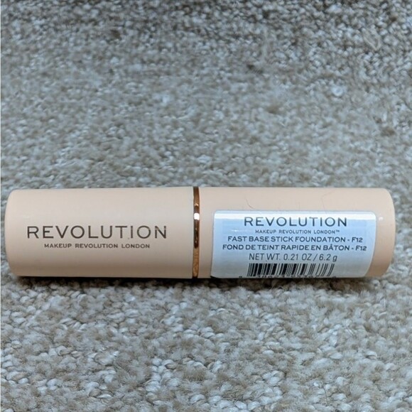 Makeup Revolution London Fast Base Stick Foundation F12 Dark Brown Never Used - Picture 2 of 4